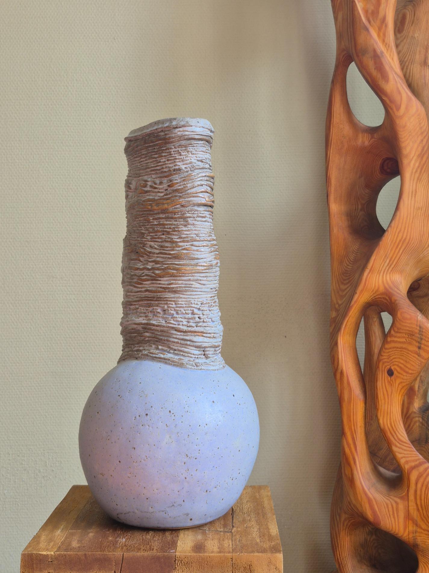 Sculptural studio pottery vase