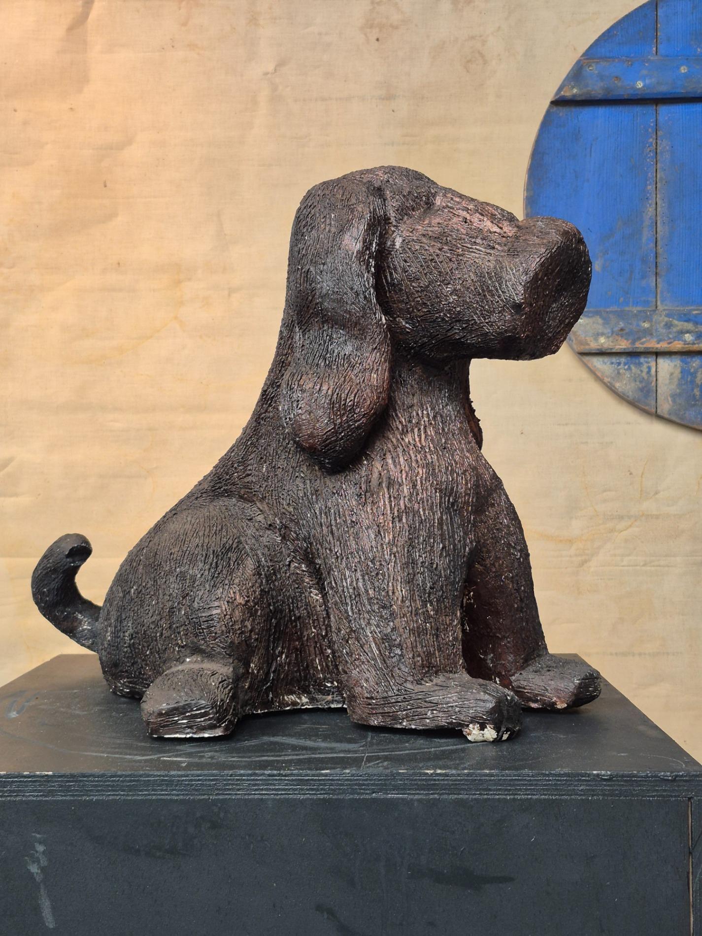Ceramic 'dog' sculpture by Ria Arntz