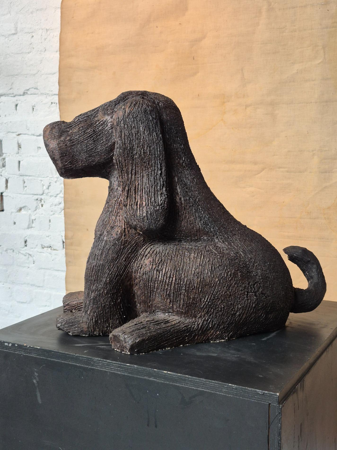 Ceramic 'dog' sculpture by Ria Arntz
