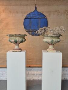 Late 19th C concrete vases