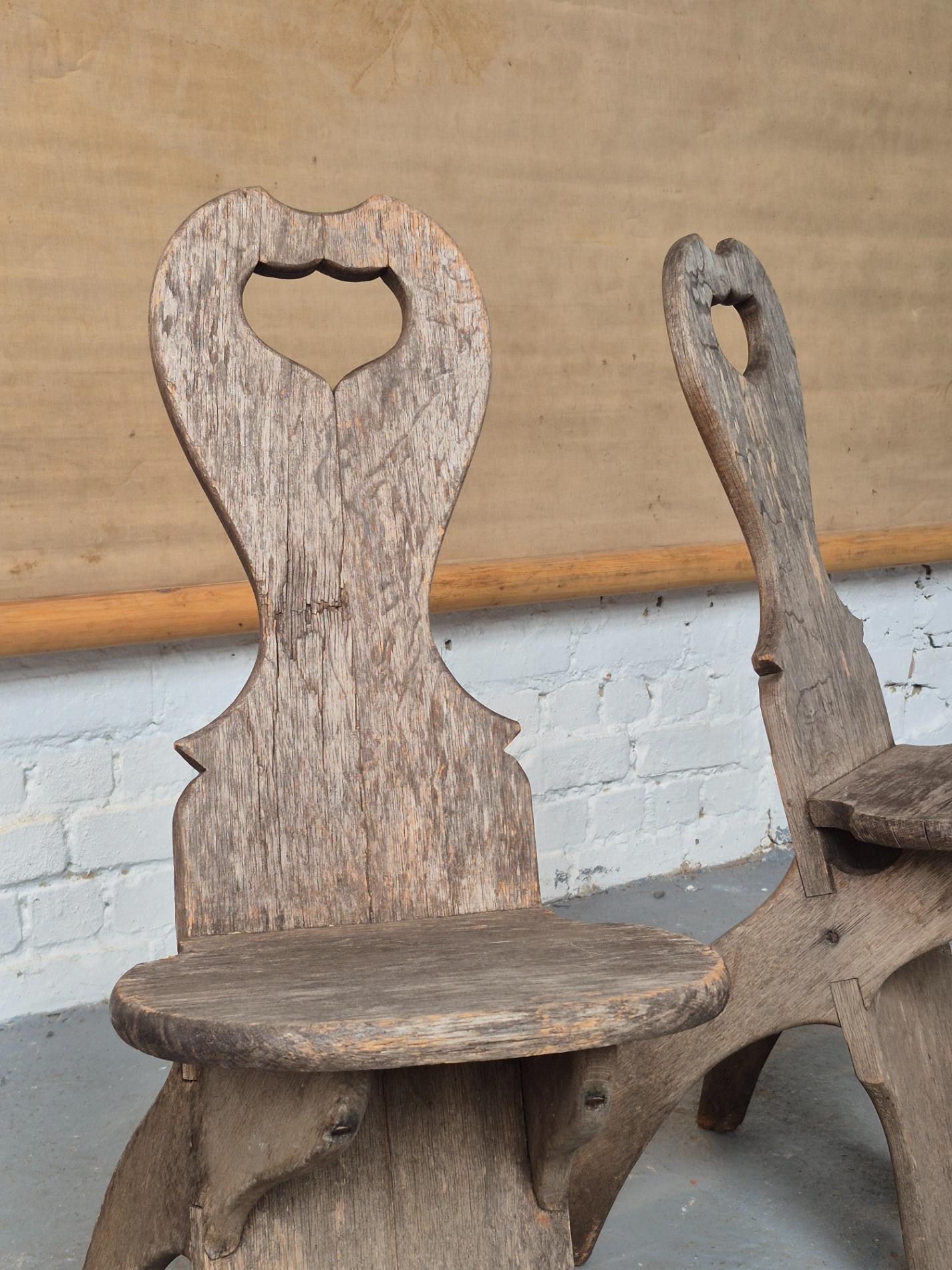 Pair of brutalist chairs