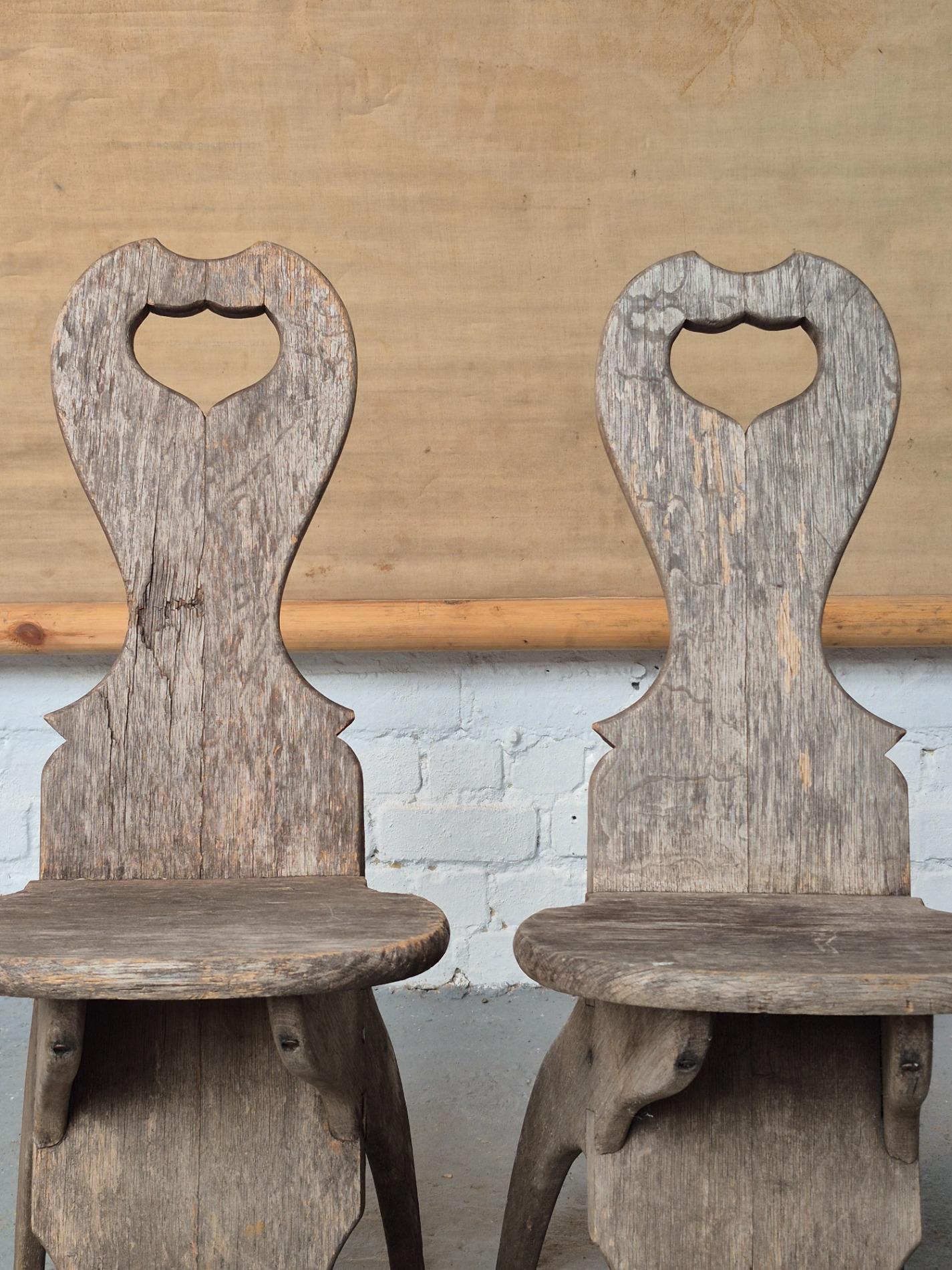 Pair of brutalist chairs