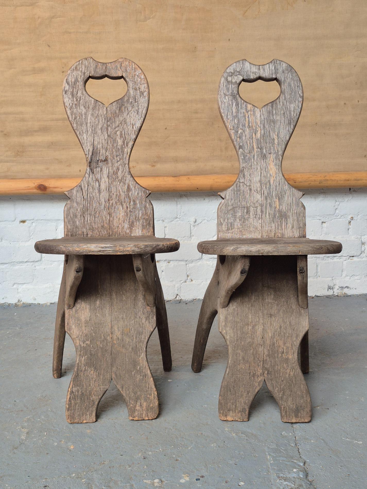 Pair of brutalist chairs