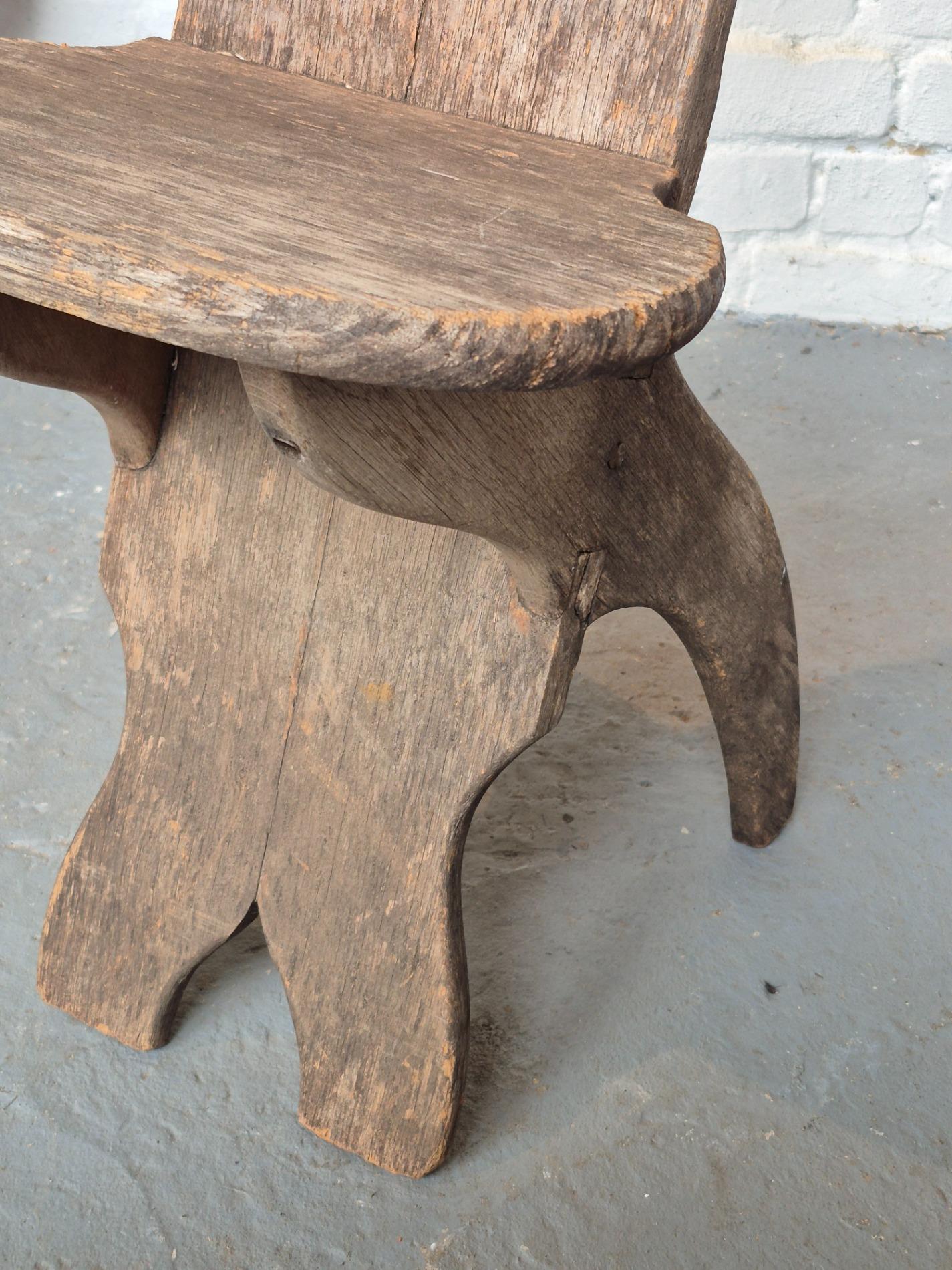 Pair of brutalist chairs