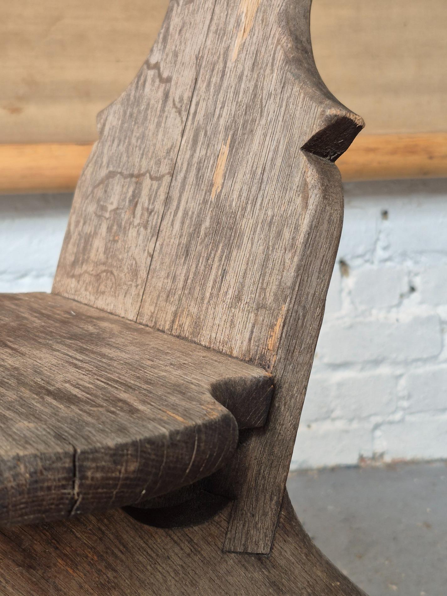 Pair of brutalist chairs