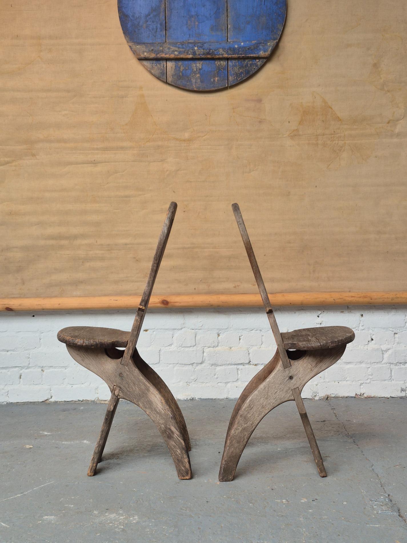 Pair of brutalist chairs