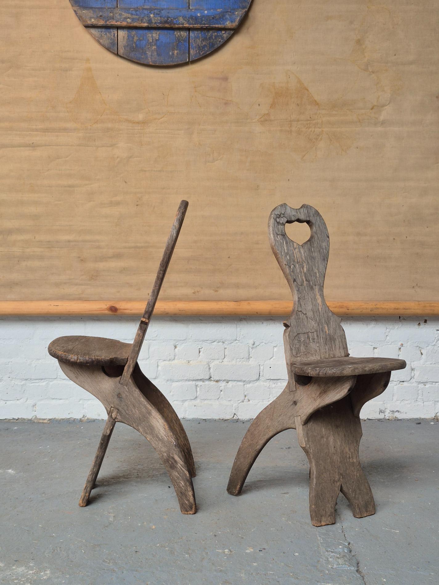 Pair of brutalist chairs