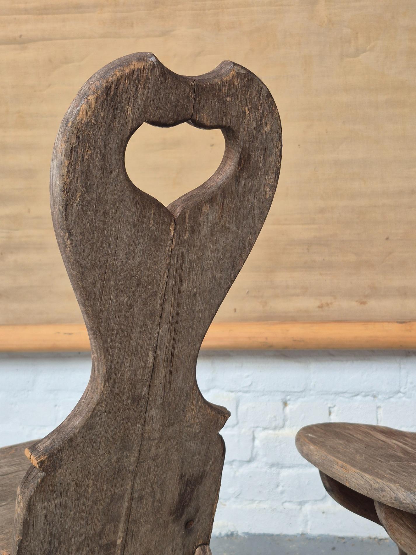 Pair of brutalist chairs