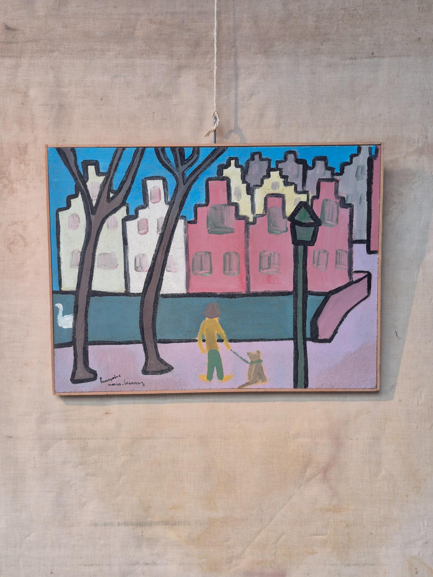 Primitive folk art painting