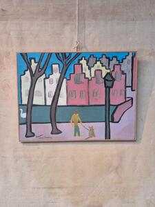 Primitive folk art painting