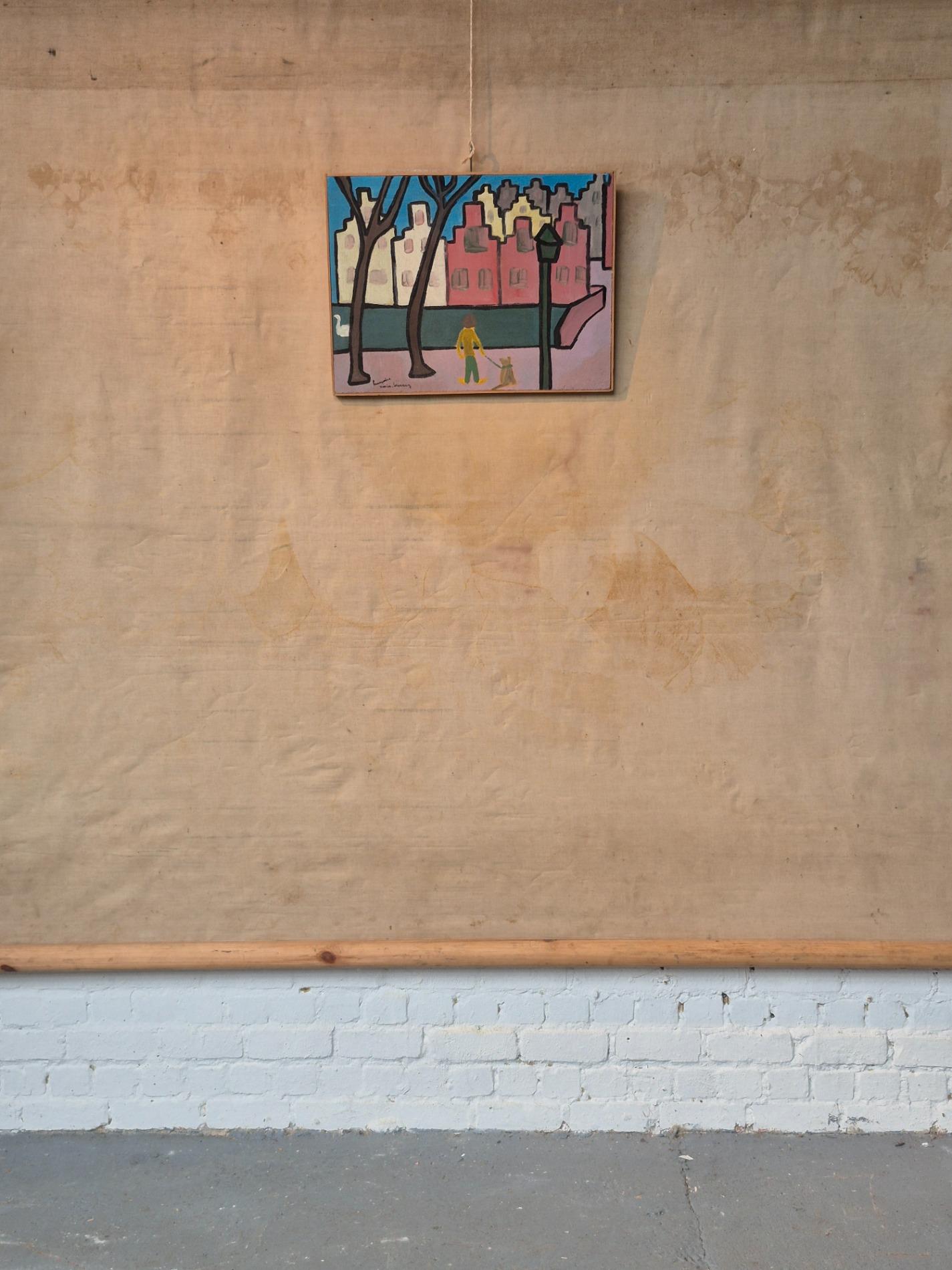 Primitive folk art painting