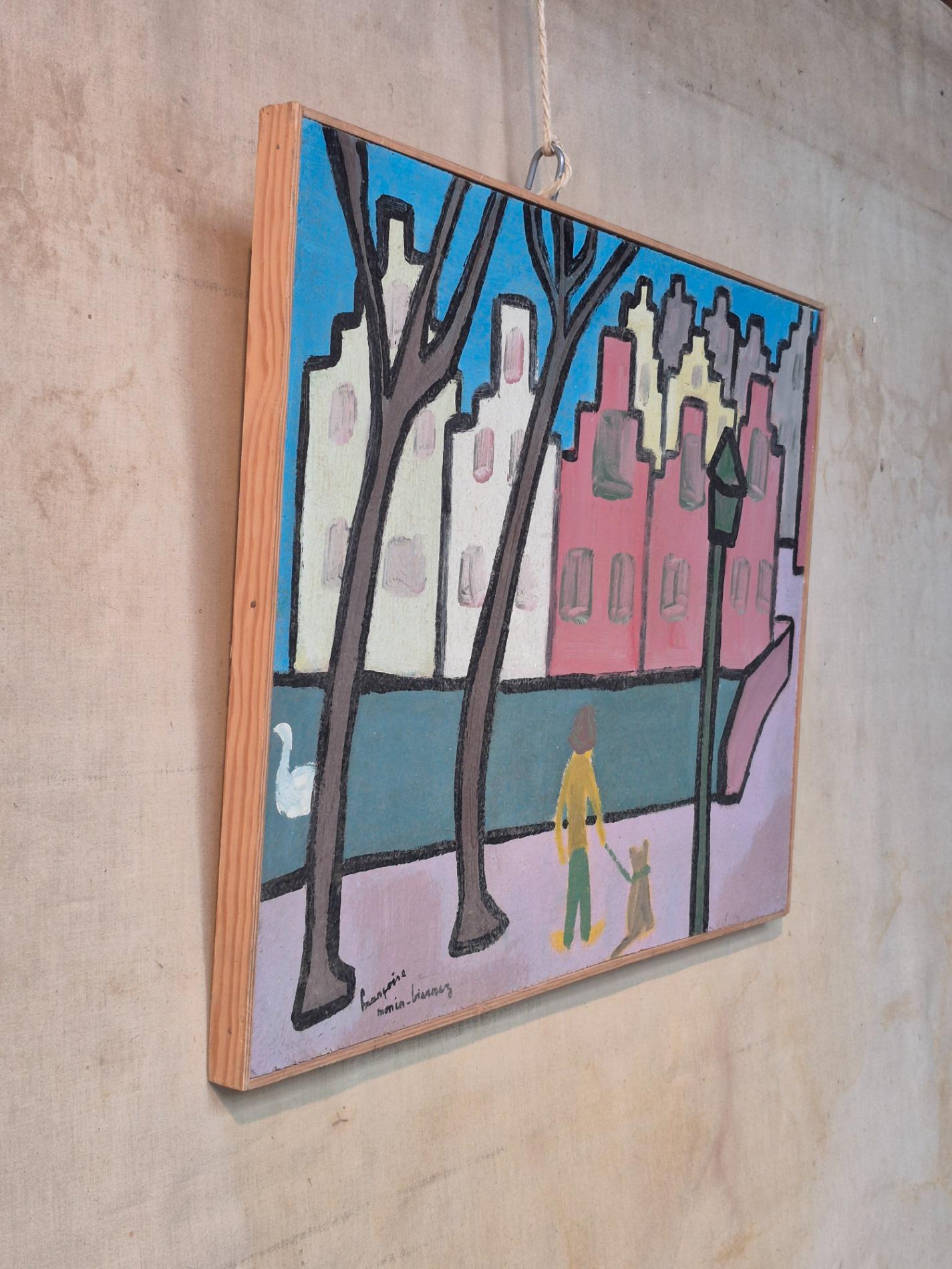 Primitive folk art painting