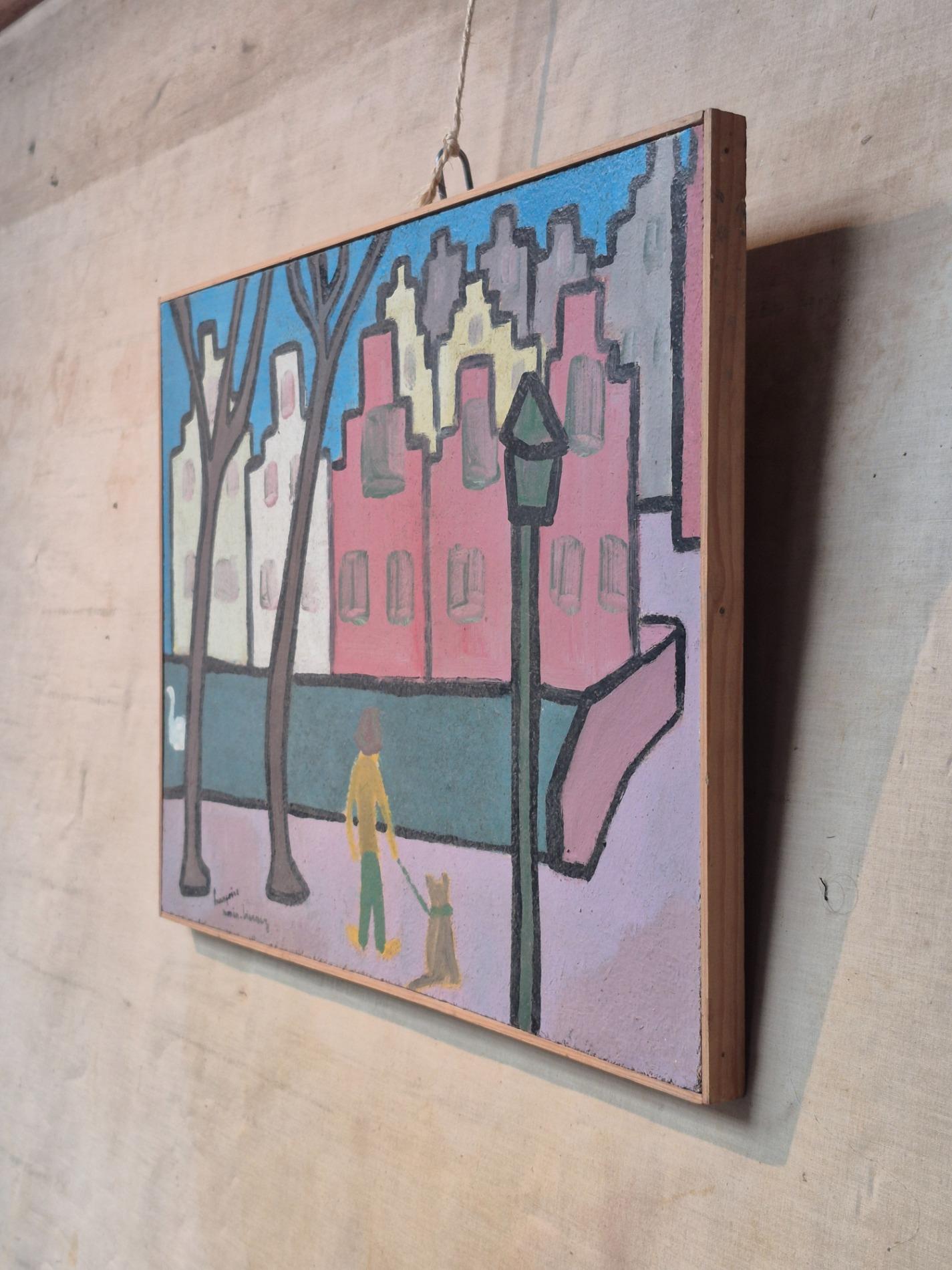 Primitive folk art painting