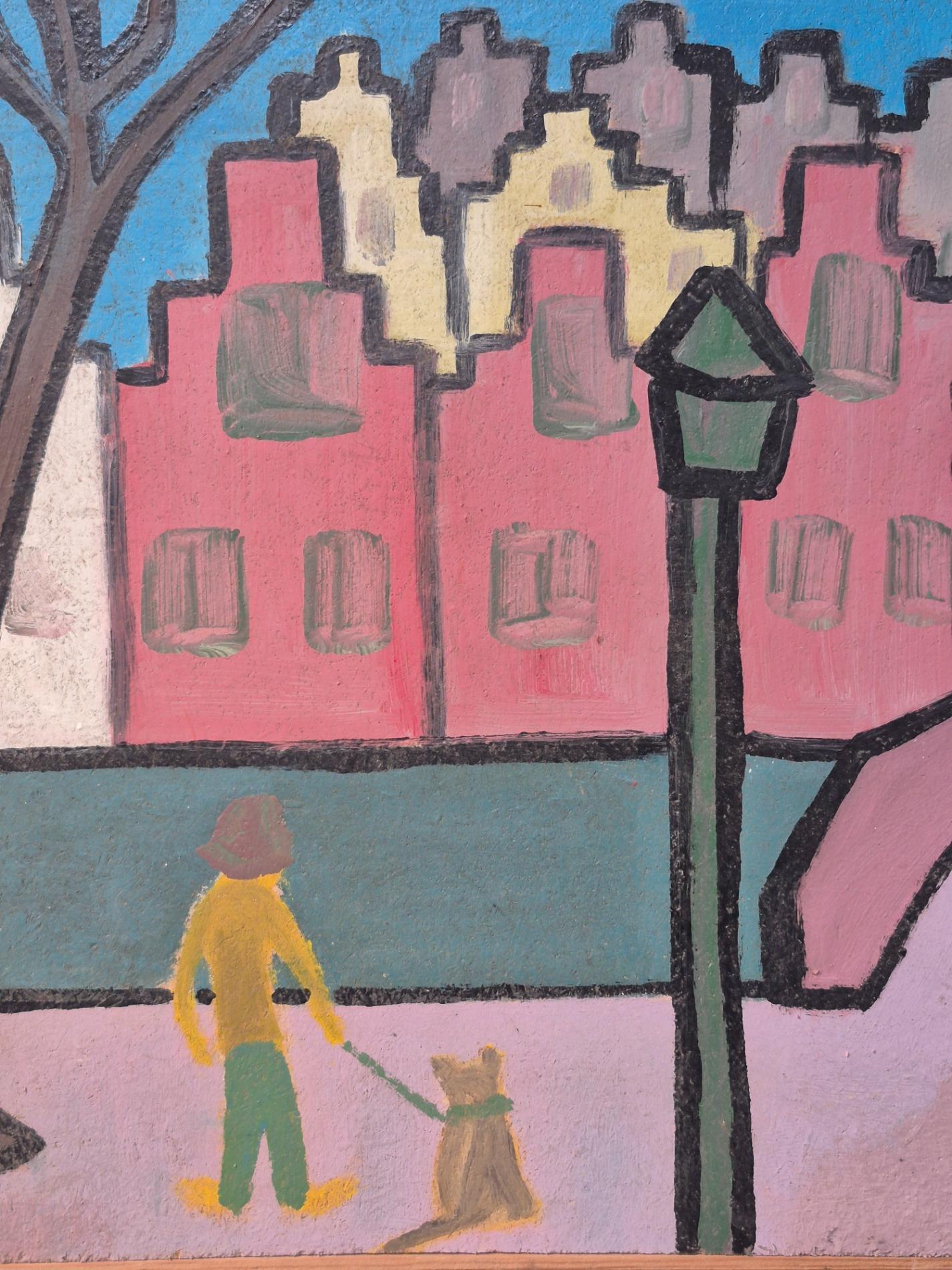Primitive folk art painting