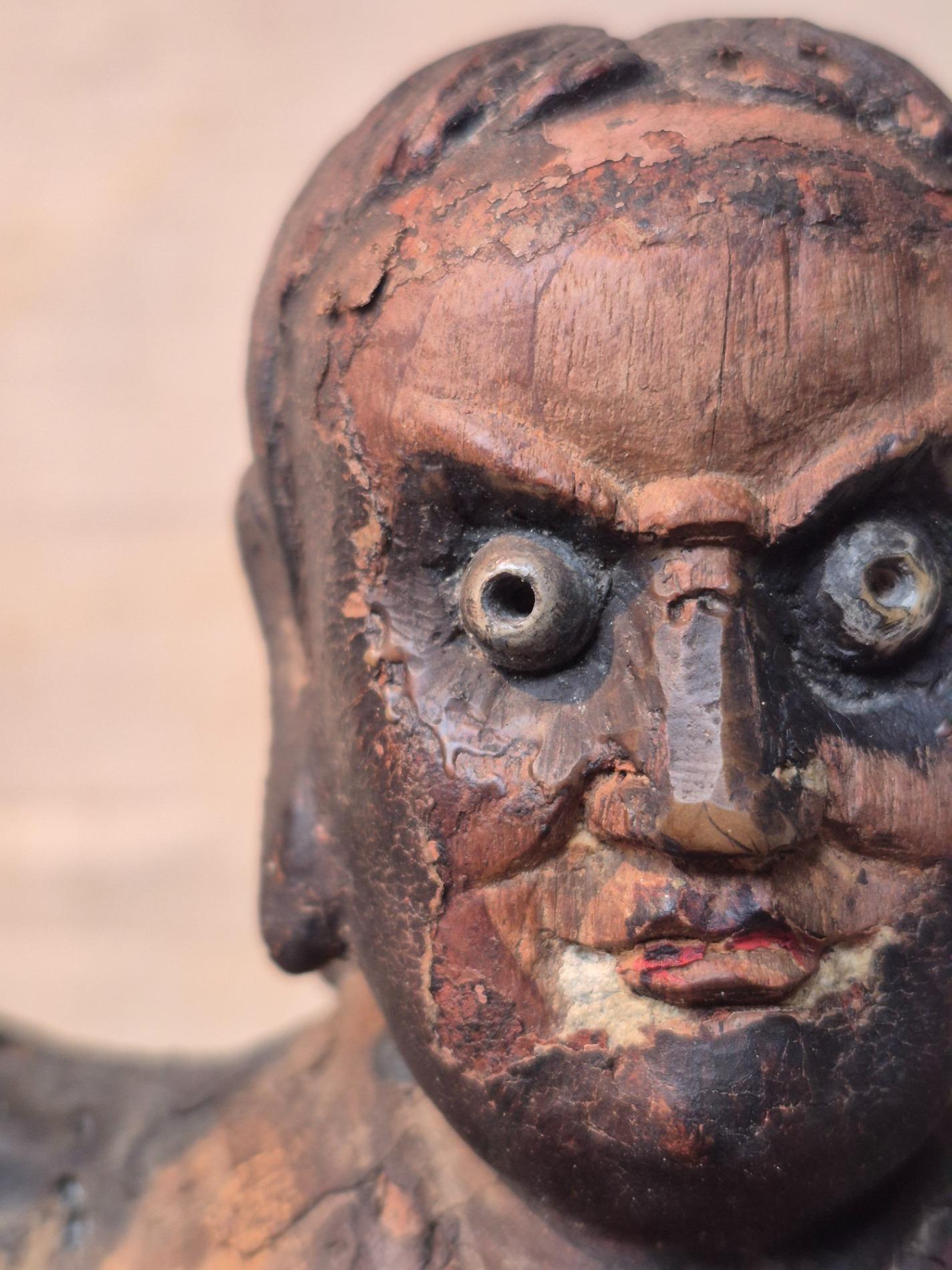 Qing-dynasty 18th C statue of Zhao Gongming